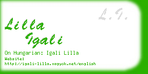 lilla igali business card